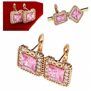 exclusive swarovski gold-plated earrings 