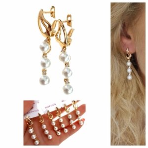 exclusive swarovski gold-plated earrings