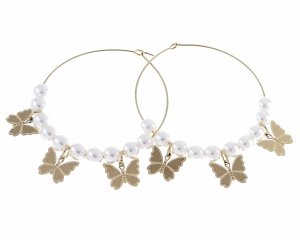 gold earrings made of stainless steel