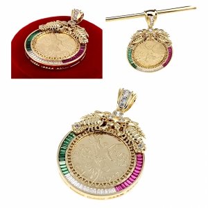 gold pendant 18k shiny xuping