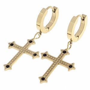 gold earrings made of stainless steel