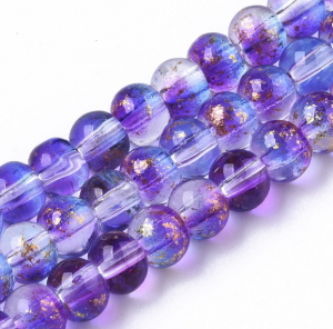 Glass beads faceted strands