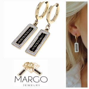 gold earrings made of stainless steel