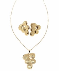 18k gold plated set pendant earrings xuping