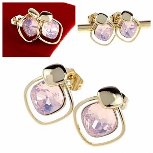 exclusive swarovski gold-plated earrings