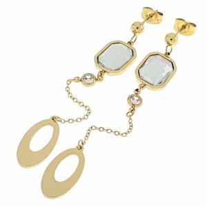 gold earrings made of stainless steel