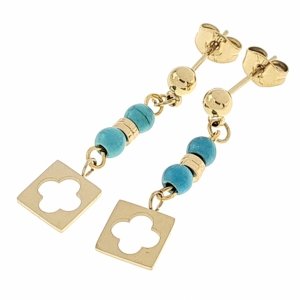 gold earrings made of stainless steel