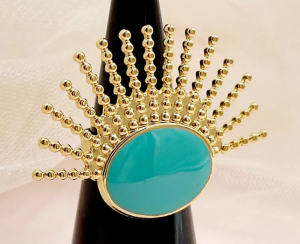ring 18,30mm gold stainless steel