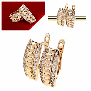 exclusive swarovski gold-plated earrings 