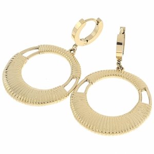 gold earrings made of stainless steel