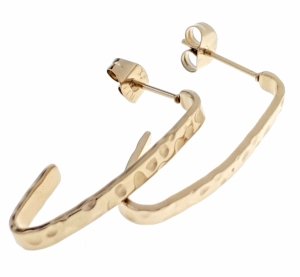 gold earrings made of stainless steel