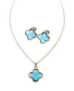 18k gold plated set pendant earrings xuping