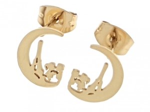 gold earrings made of stainless steel