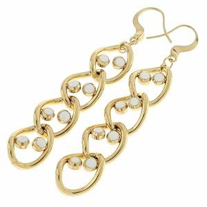 gold earrings made of stainless steel