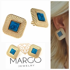 gold plated earrings with exclusive cubic zirconia