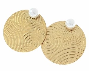 gold earrings made of stainless steel