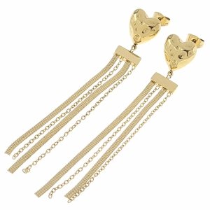 gold earrings made of stainless steel
