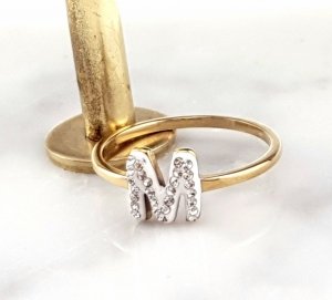 ring 18,30mm gold stainless steel