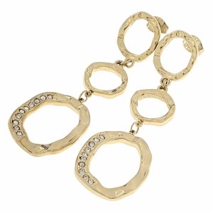 gold earrings made of stainless steel