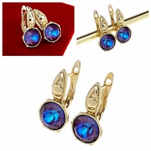 gold plated earrings with exclusive cubic zirconia