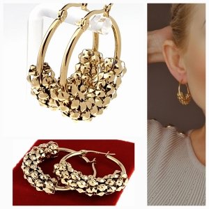 gold earrings made of stainless steel