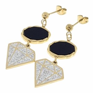 gold earrings made of stainless steel