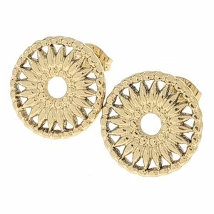 gold earrings made of stainless steel