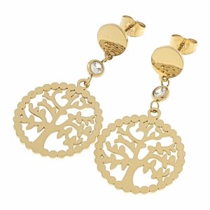 gold earrings made of stainless steel