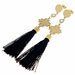 gold earrings made of stainless steel