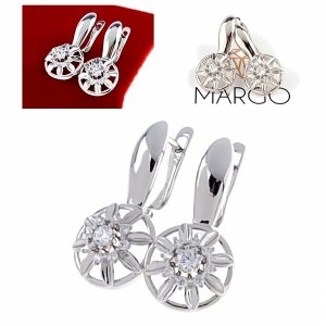 gold plated earrings with exclusive cubic zirconia