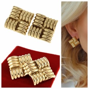 gold earrings made of stainless steel