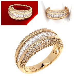 gold ring 18,60mm. gold-plated engagement xuping