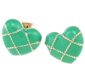 gold earrings made of stainless steel