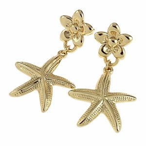 gold earrings made of stainless steel