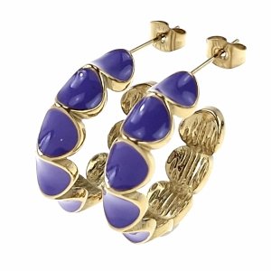 gold earrings made of stainless steel