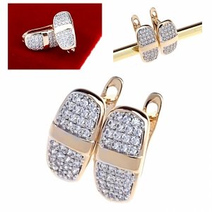 exclusive swarovski gold-plated earrings