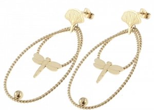 gold earrings made of stainless steel
