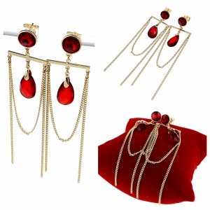 gold plated earrings with exclusive cubic zirconia