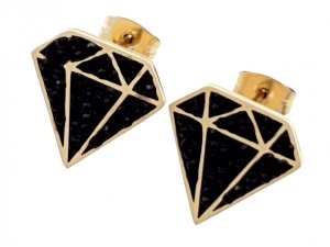 gold earrings made of stainless steel