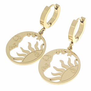 gold earrings made of stainless steel
