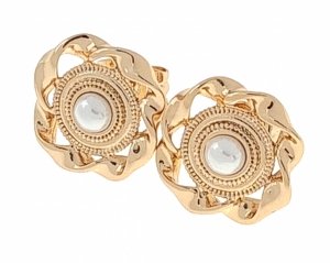 gold plated earrings with exclusive cubic zirconia
