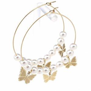 gold earrings made of stainless steel
