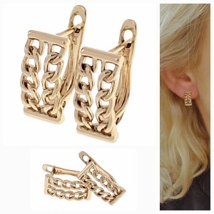 gold plated earrings with exclusive cubic zirconia