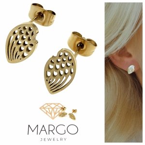 gold earrings made of stainless steel