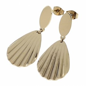 gold earrings made of stainless steel