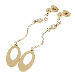 gold earrings made of stainless steel