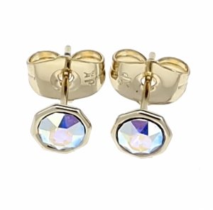 gold plated earrings with exclusive cubic zirconia