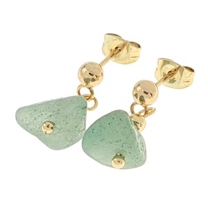 gold earrings made of stainless steel