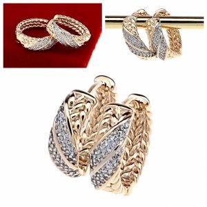 exclusive swarovski gold-plated earrings