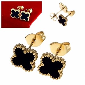 gold earrings made of stainless steel